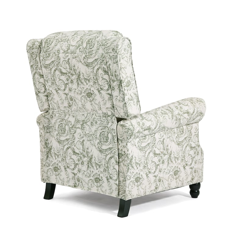 2 Set Nail-head Padded Seat Pushback Recliner Chair