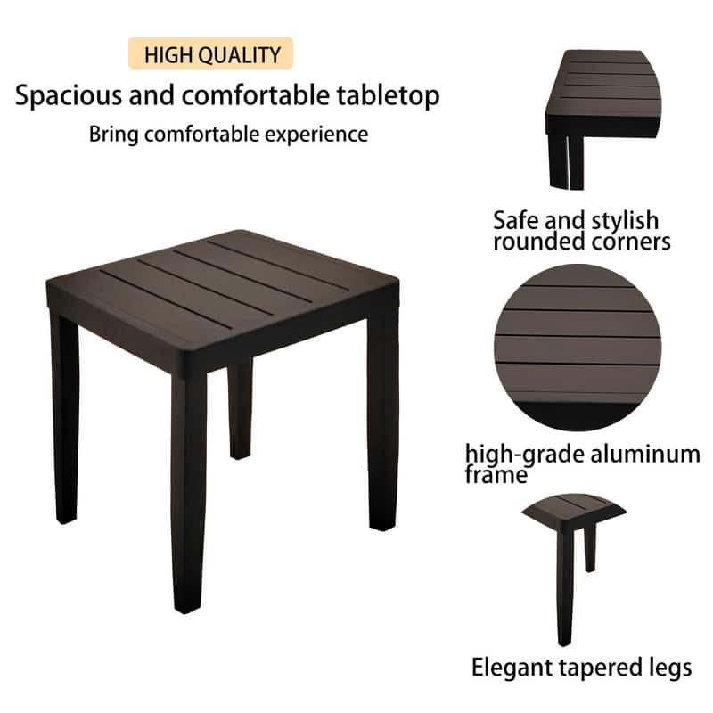3PC Outdoor Patio Chaise Lounge Set - Modern Tapered Feet, Adjustable Backrest, Wheels & Sunbrella Cushions