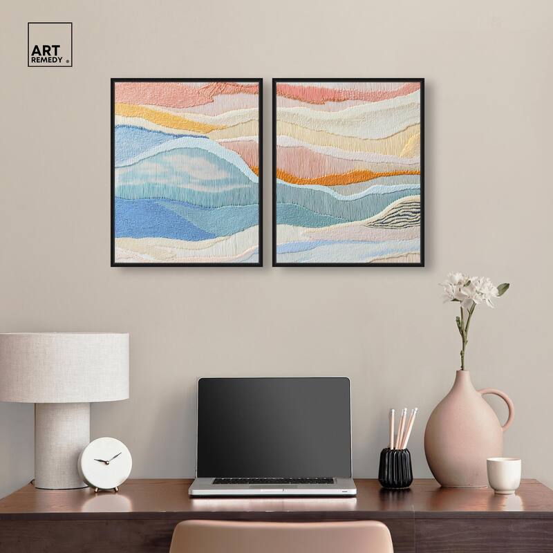 Morning Calm I Canvas Set of 2 by Art Remedy