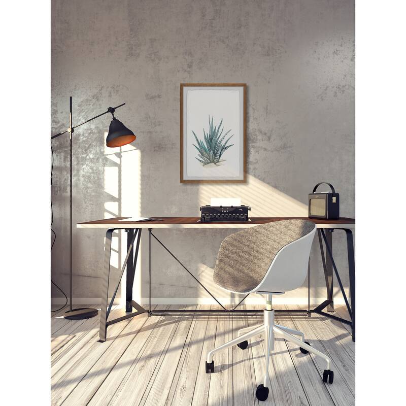 Tall Succulent Framed Wall Art, Elegant Home Touch - Sophisticated Artwork for Refined Décor