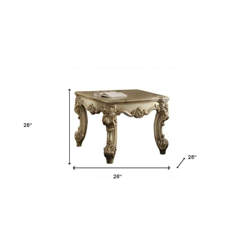 26" Contemporary Square Wood Side Table with 4-Leg Base for Living Room Bedroom or Office Use - 26" H x 26" W x 26" L