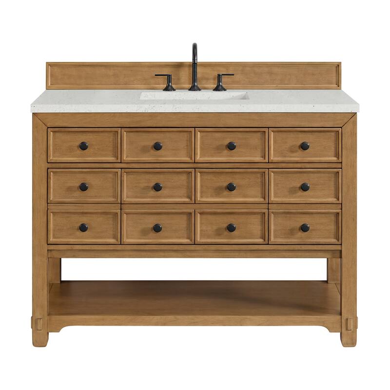 James Martin Vanities 505-V48-3LDL Malibu 48" Free Standing Single - Amber Birch - Wood Finish