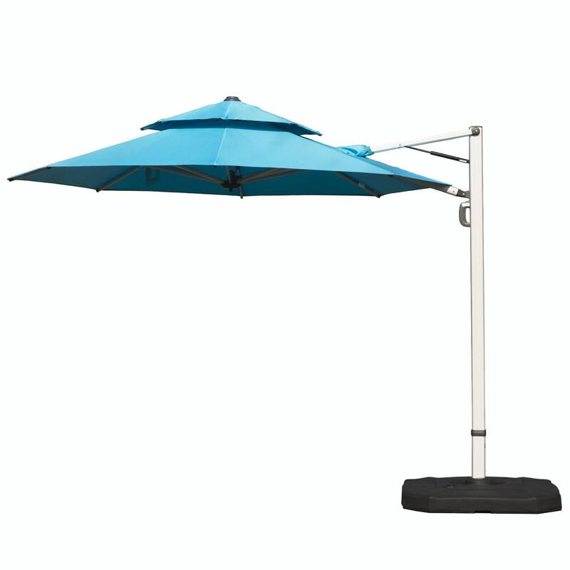 Aluminum Patio Umbrella - 360° Rotation, Hydraulic Lift