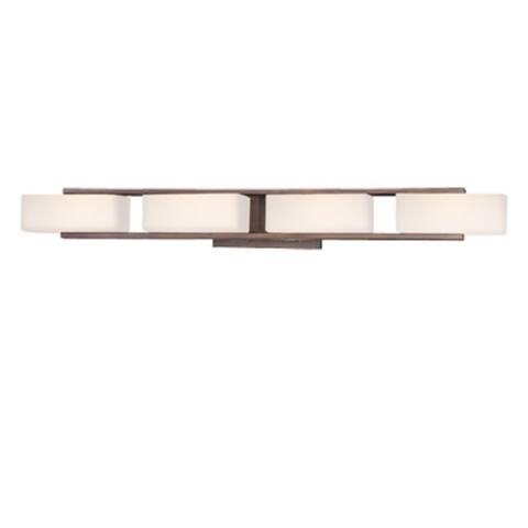 Designers Fountain 4 Light Bathroom Fixture from the Facet Collection