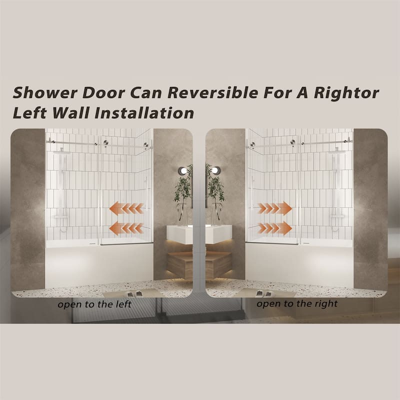 60x60 Inch Frameless Shower Door