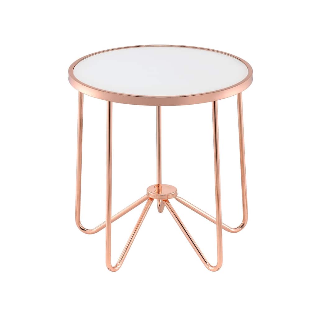 Frosted Glass Top Round Table