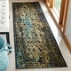 preview thumbnail 5 of 32, SAFAVIEH Classic Vintage Boho Manila Distressed Oriental Cotton Rug 2'3" x 10' Runner - Black/Olive - Runner