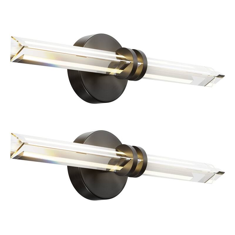 KAYLA 18/24-inch -Triangular Pyramid Crystal Vanity Light - Copper Single Pack