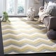 preview thumbnail 48 of 126, SAFAVIEH Handmade Chatham Gunda Modern Moroccan Wool Rug 4' x 6' - Grey/Gold