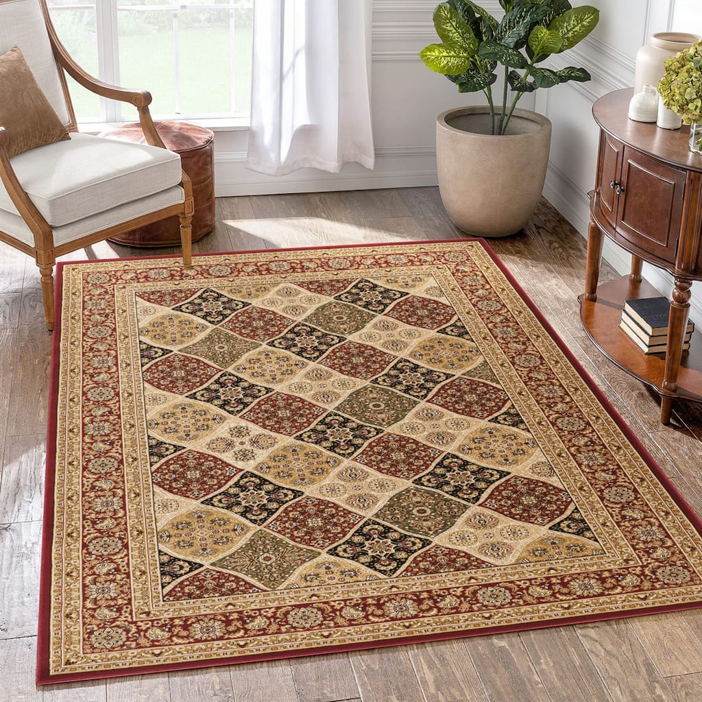 Red 5 ft. 3 in. x 7 ft. 3 in. Area Rug - 7' x 5'