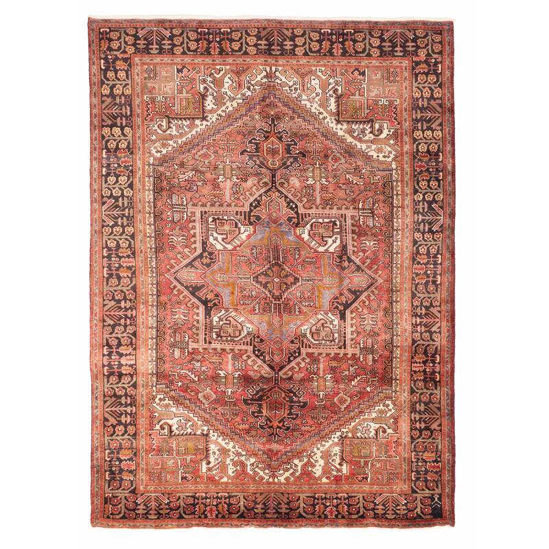 ECARPETGALLERY Hand-knotted Sarabi Red Wool Rug - 7'10 x 10'10