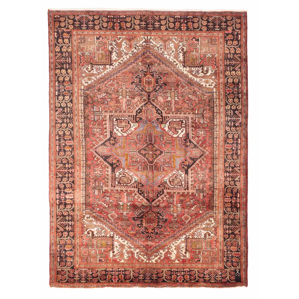 ECARPETGALLERY Hand-knotted Sarabi Red Wool Rug - 7'10 x 10'10