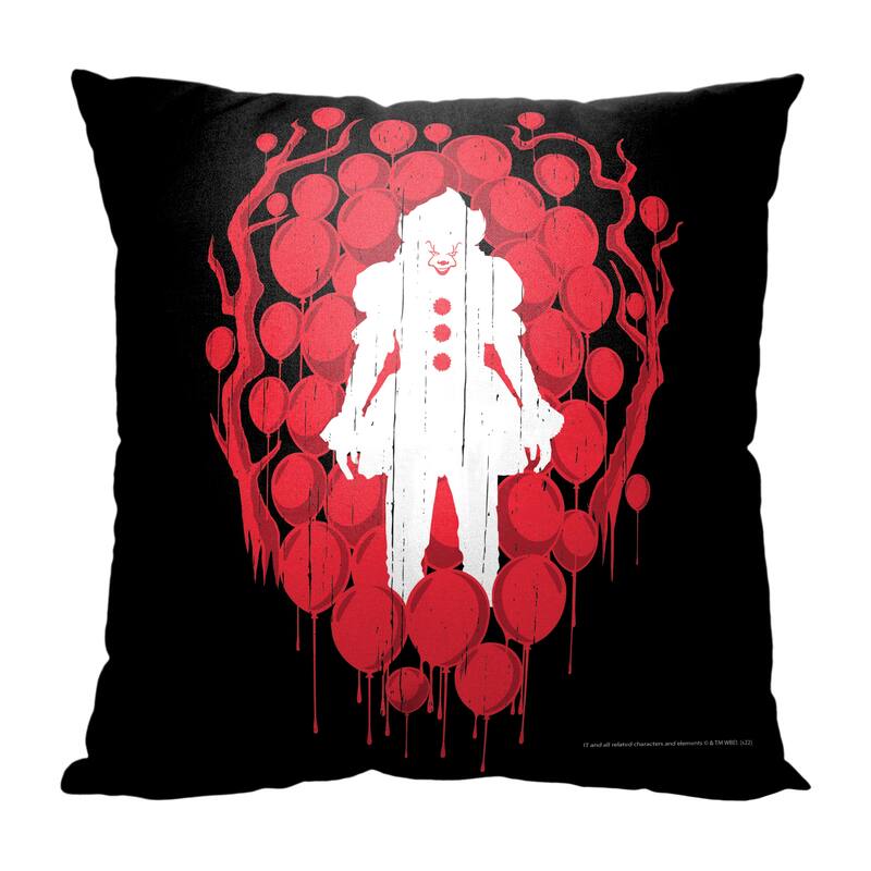 Warner Brothers Horror It Cloud of Balloons 18 Inch Throw Pillow