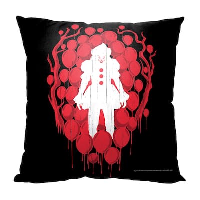 Warner Brothers Horror It Cloud of Balloons 18 Inch Throw Pillow