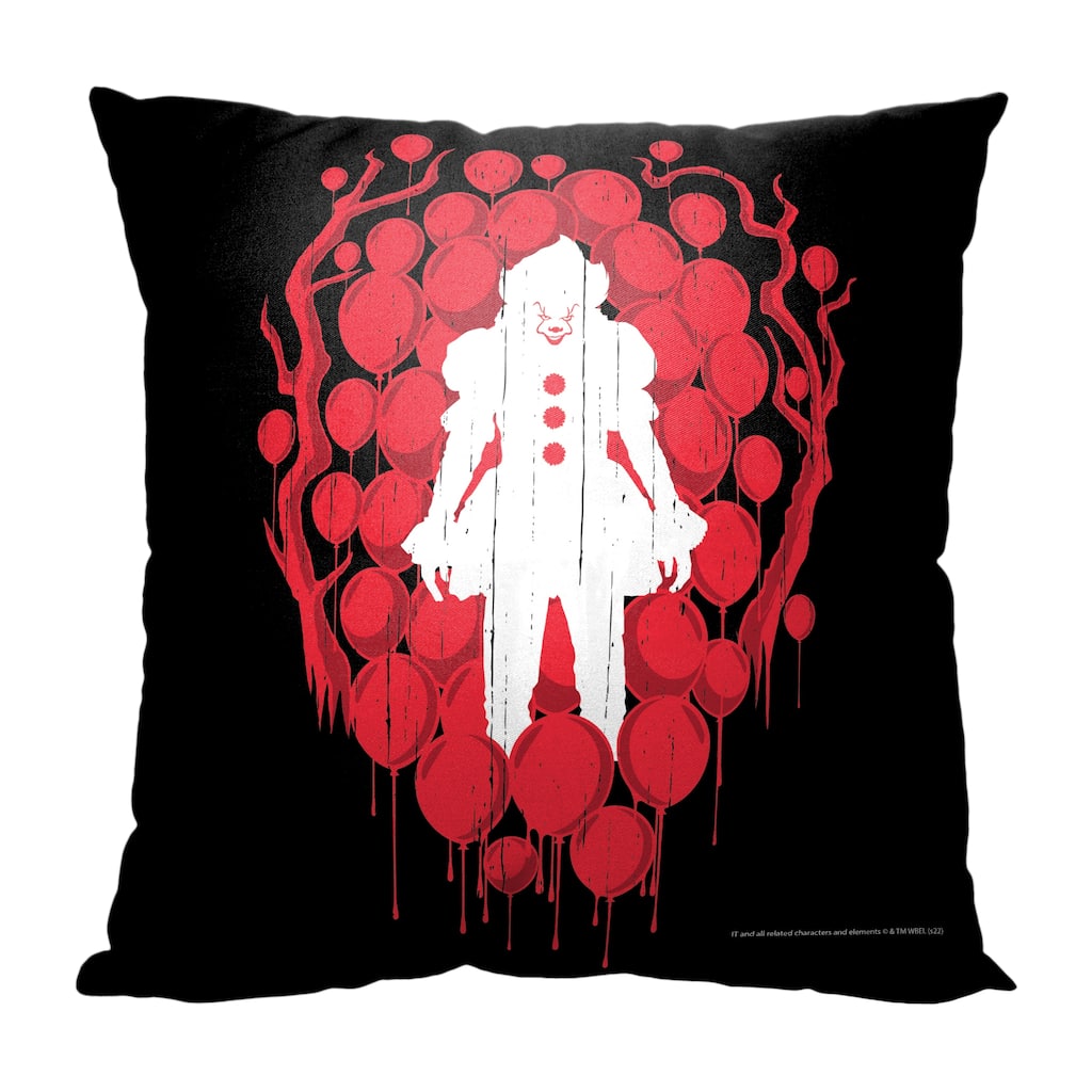 Warner Brothers Horror It Cloud of Balloons 18 Inch Throw Pillow
