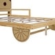preview thumbnail 12 of 12, Full Size Car Bed with Bear Headboard, USB, LED, and Hidden Storage, Natural
