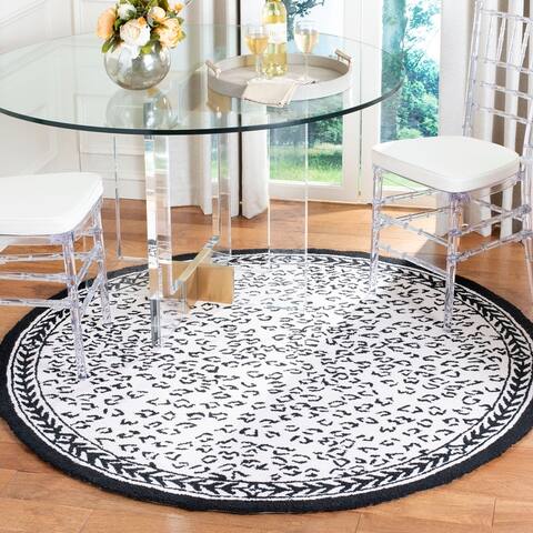 SAFAVIEH Handmade Chelsea Cayla Leopard French Country Wool Rug