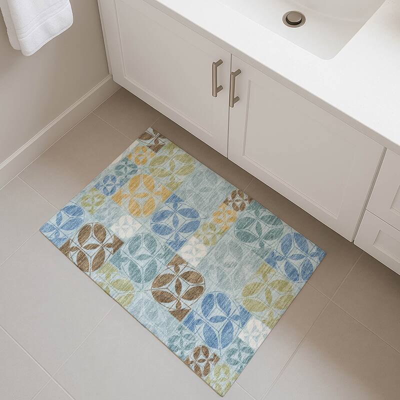 Machine Washable Indoor/ Outdoor Patch Lupton Chantille Rug