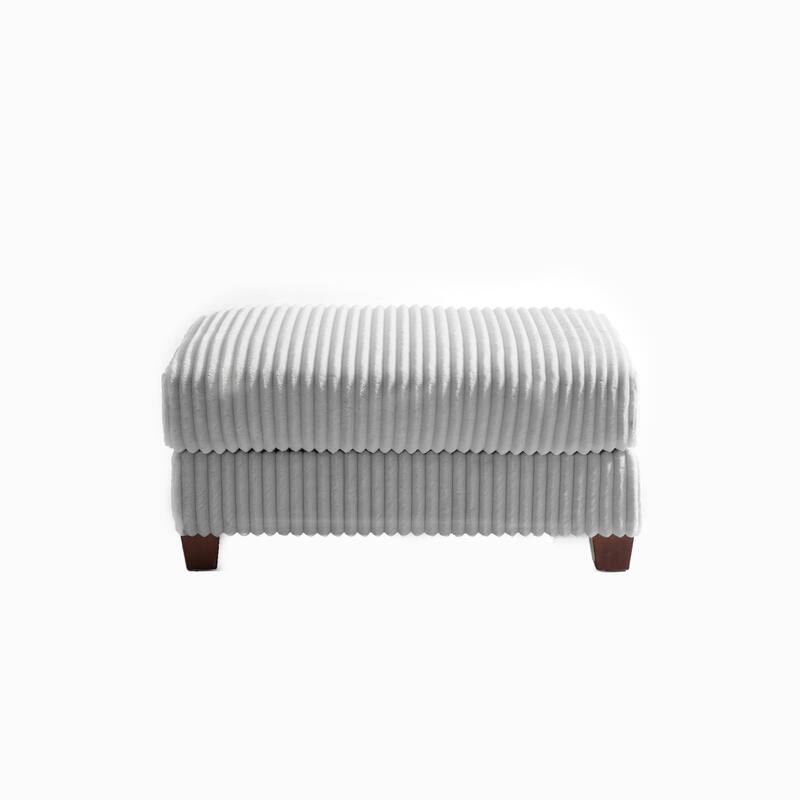 36" Wide Oversized Upholstered Chaise Lounge Accent Chair with Ottoman