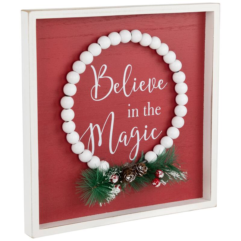 Believe in the Magic Framed Christmas Wall Sign - 9.75"