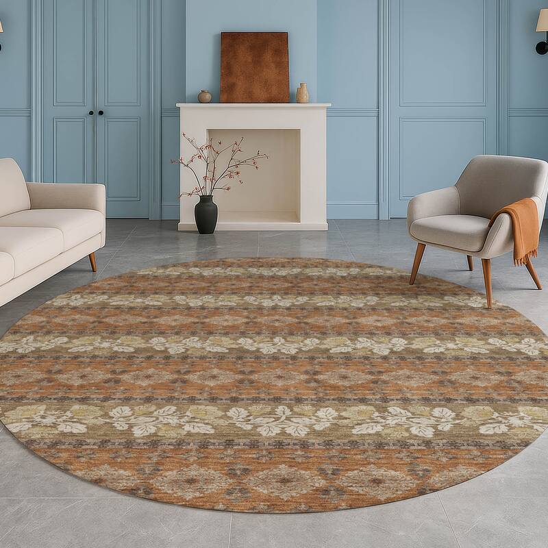 Machine Washable Indoor/ Outdoor Stripe Sochi Chantille Rug