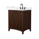 Option Dark Walnut / Carrara Cultured Marble Top / Matte