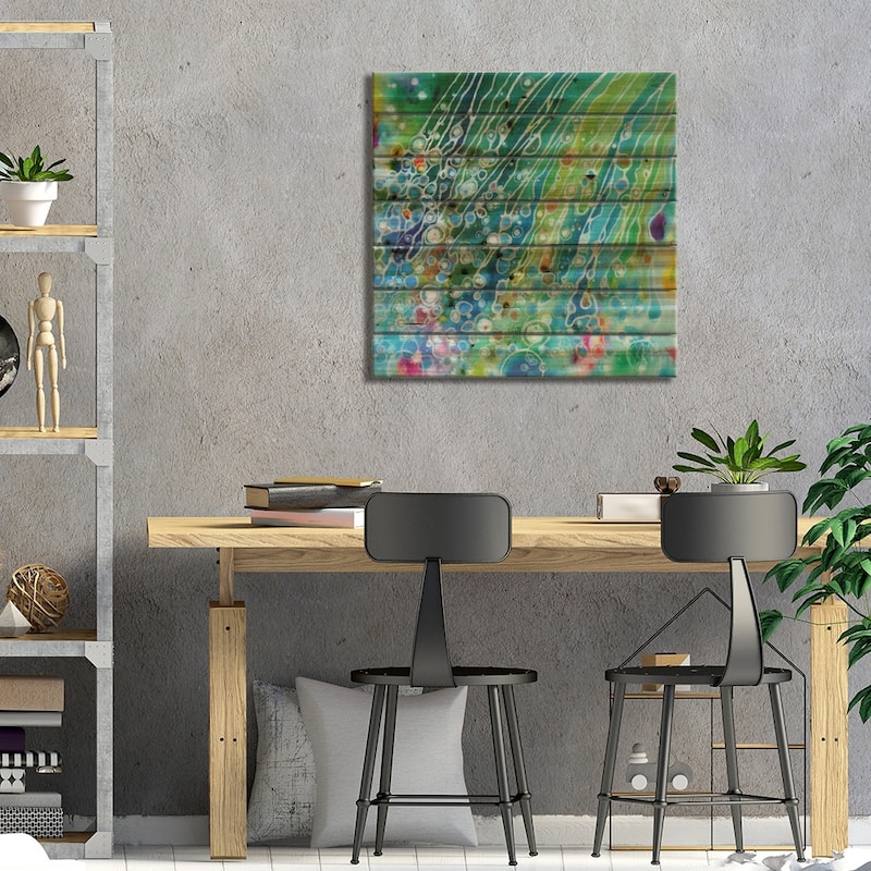 Rainbow Sprinkles Print On Wood by Kristen Leigh - Multi-Color