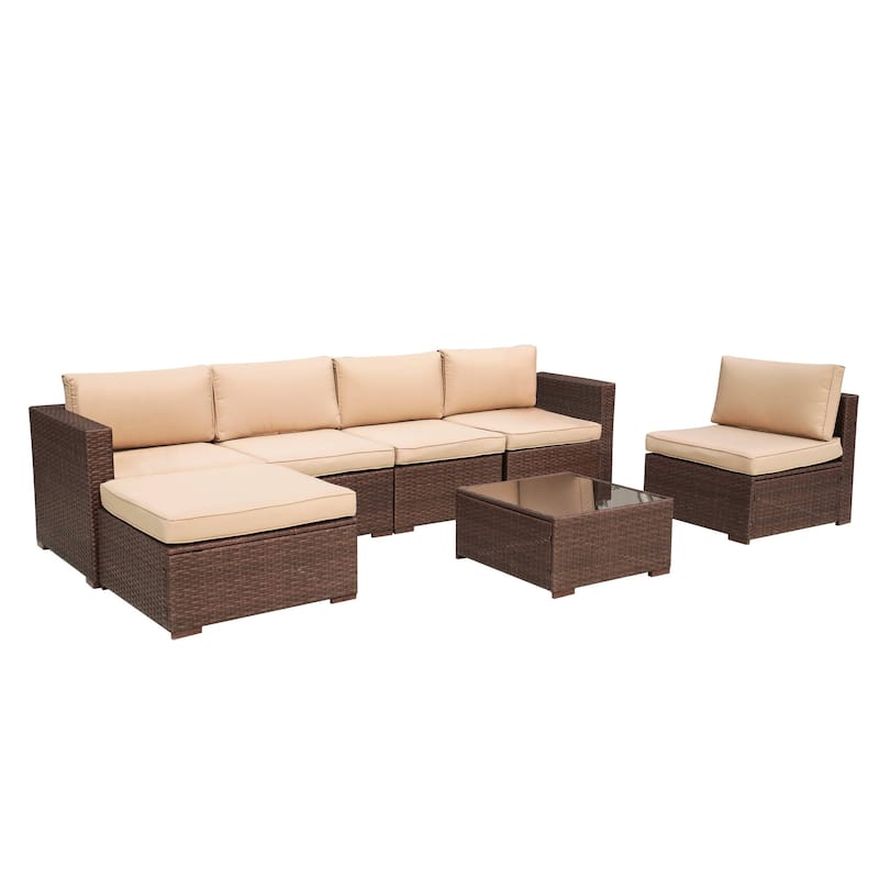 7-piece Wicker Sectional Sofa Set