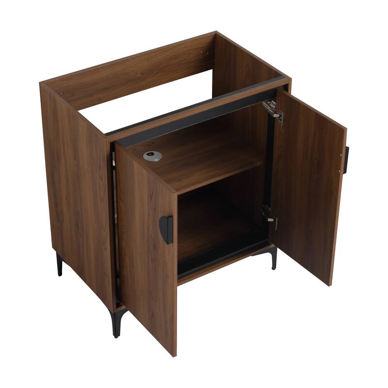 Modern Bathroom Vanity Cabinet with Painted Engineered Wood and Two-Door Storage - Easy Assembly - 29.33in L