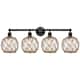Option Matte Black / Clear Glass with Brown Rope