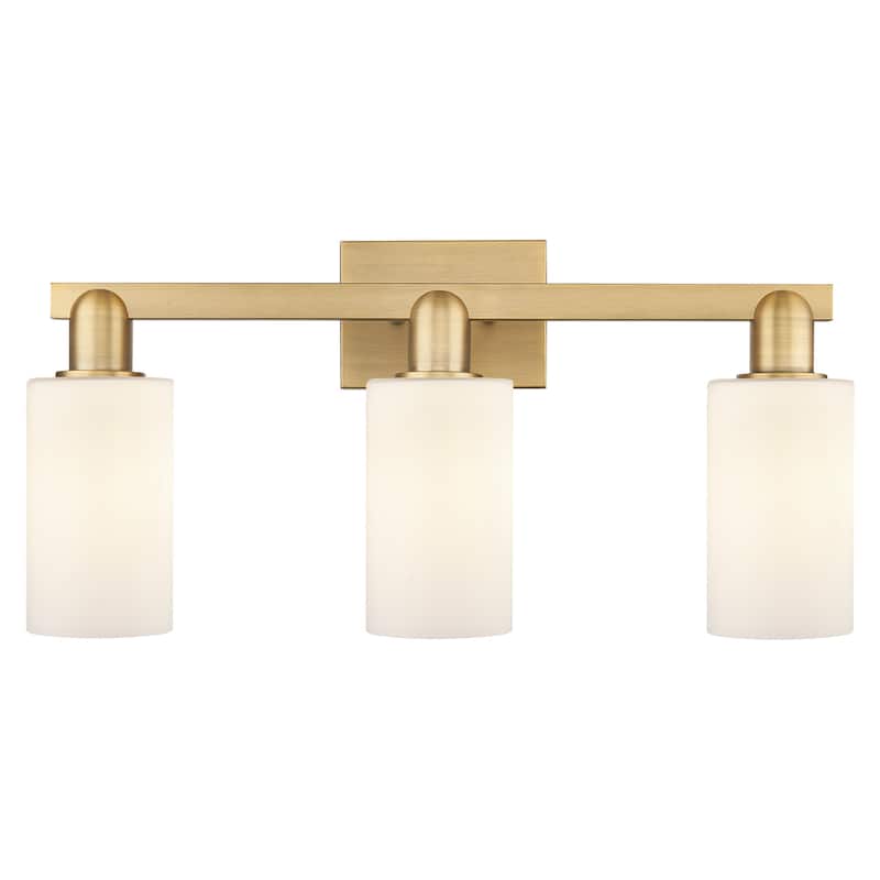 Innovations Lighting 716-3W-11-23 Clymer Vanity Clymer 3 Light 23" - Brushed Brass / Matte White