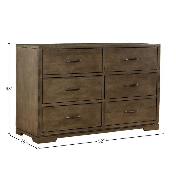 Dovetail 6-Drawer Dresser, Graphite