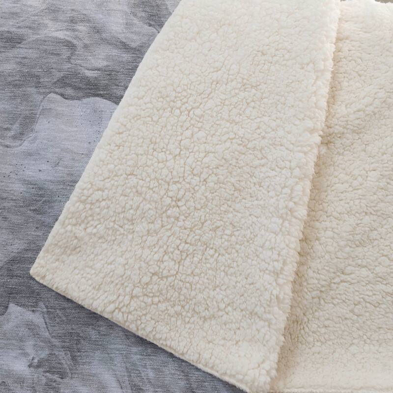 Premium Machine Washable Abstract Watercolor Sherpa Throw Blanket