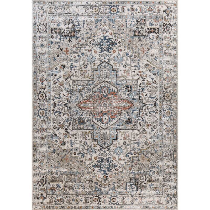 Bashian Banks Ivory Transitional Area Rug