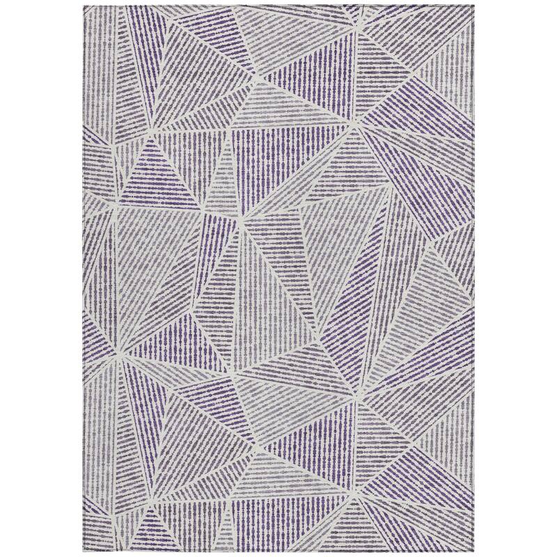 HomeRoots Geometric Transitional Rectangle Outdoor Rug
