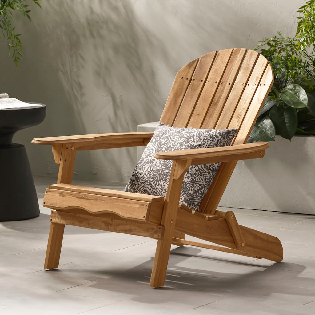 Rustic Acacia Wood Foldable Adirondack Chairs