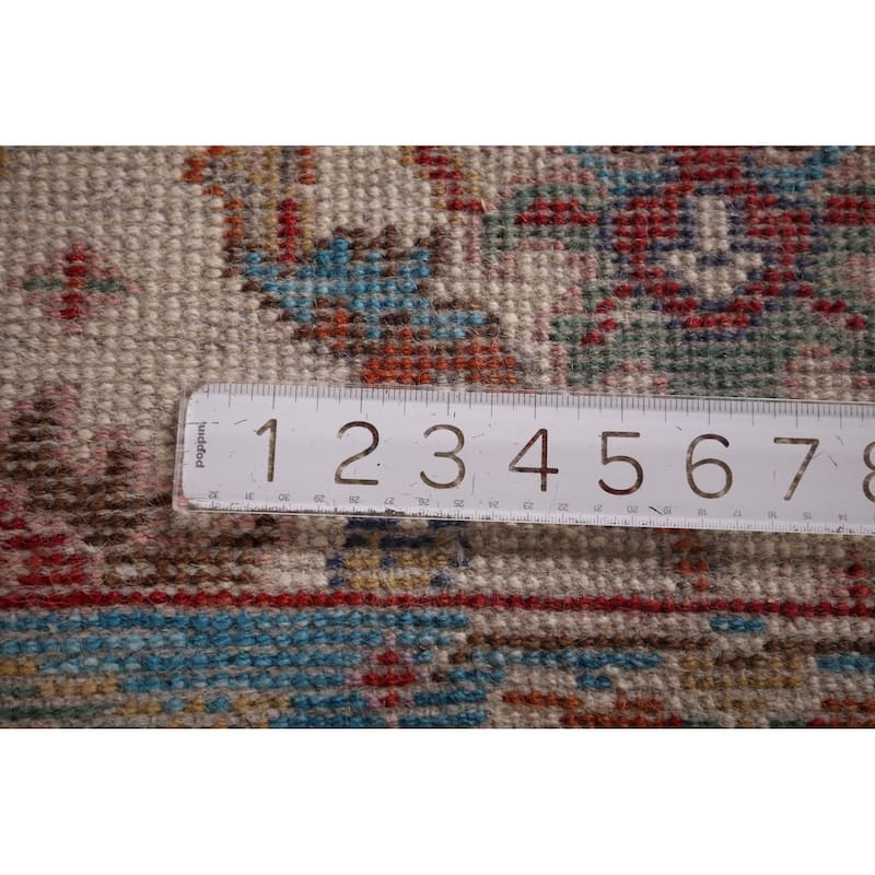 Ivory Oushak Indian Accent Rug Hand-Knotted Wool Carpet - 2'6"x 5'9"