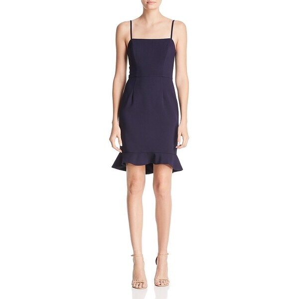 ruffle hem cocktail dress