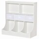 preview thumbnail 1 of 17, Kids Bookcase, Toy Storage Organizer Cabinet, Children Display Bookshelf with Drawers for Toys, Clothes, Books White