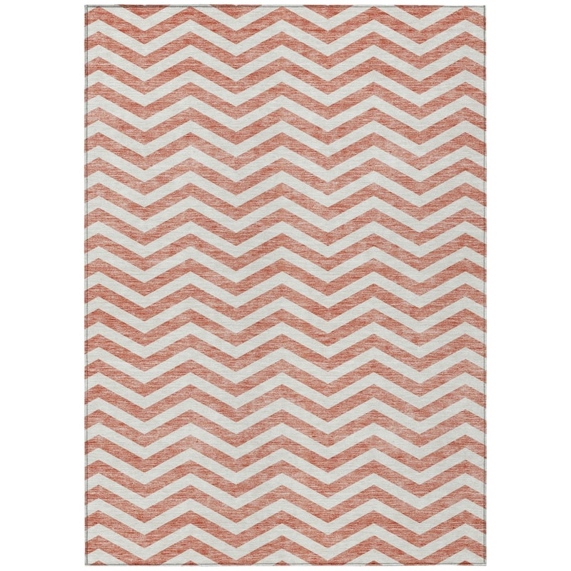 HomeRoots Chevron Transitional Rectangle Outdoor Rug