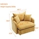 preview thumbnail 31 of 47, 46" Chenille Upholstered Sofa Swivel Chair