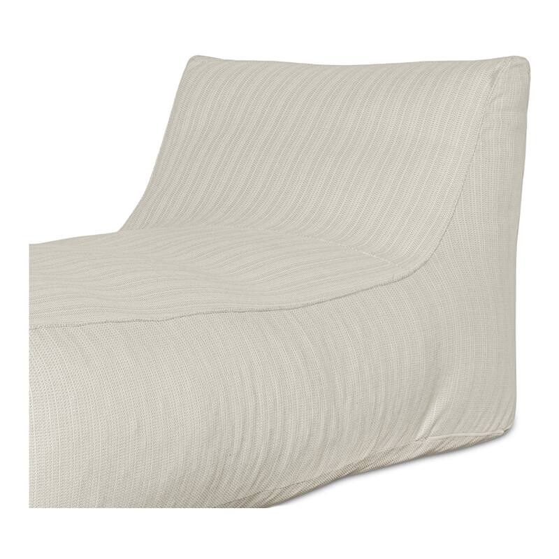 NADAAL STUDIOS Thalenor Chaise, Beanbag-Inspired Olefin & Polystyrene Single-Seater Cream