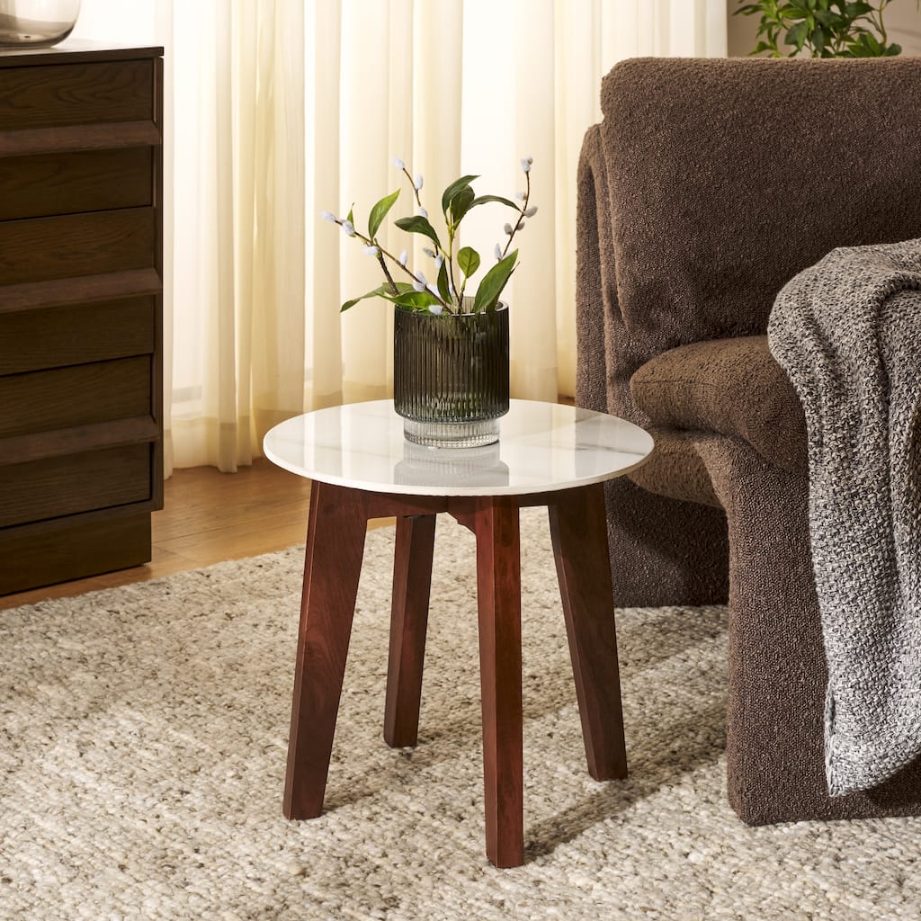 SAFAVIEH Home Helley Ceramic Accent Table, Fully Assembled - 16"W x 16"D x 16"H