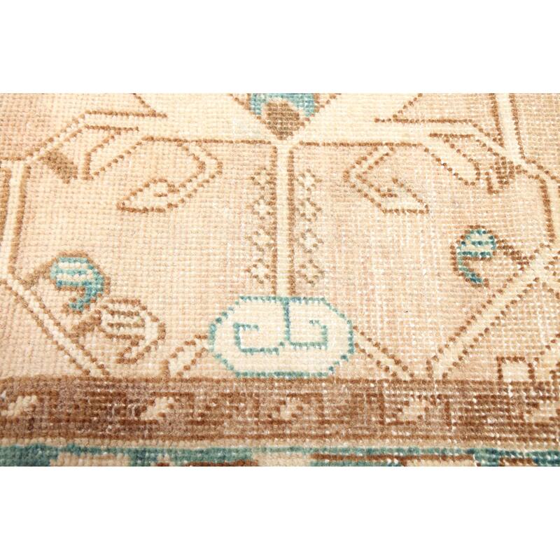 ECARPETGALLERY Hand-knotted Antalya Vintage Tan Wool Rug - 5'0 x 9'7