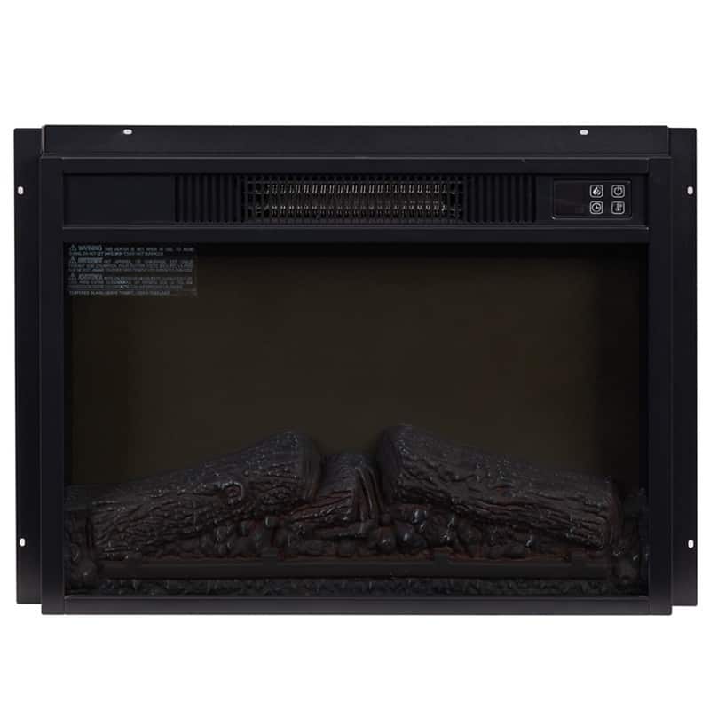 18/23/33 Inch Electric Fireplace Insert Ultra Thin Heater with Set Realistic Flame Touch Remote Control Overheating Protection