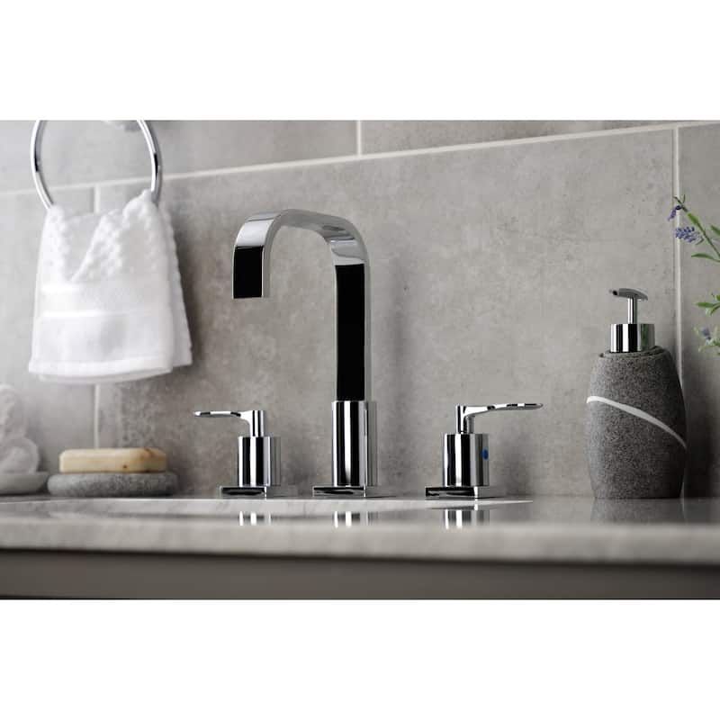 Kingston Brass Serena 1.2 GPM Widespread Bathroom Faucet with Pop-Up