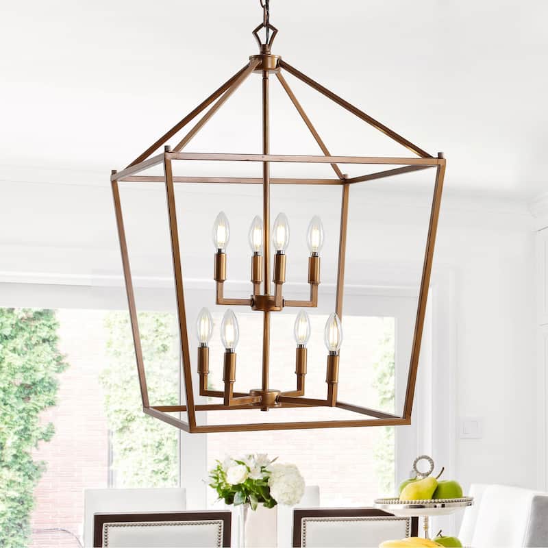 Marion Lantern Metal LED Pendant, by JONATHAN Y