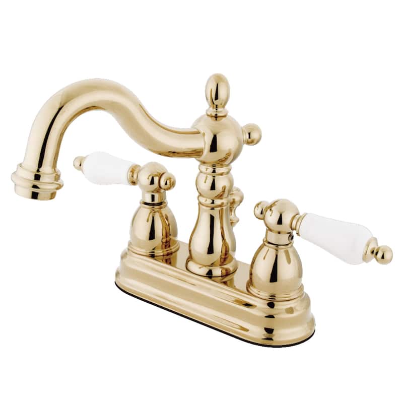 Heritage 4 in. Centerset Bathroom Faucet - Polished Brass