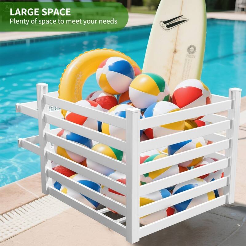 Pool Storage Bin, Pool Float Holder, Waterproof, Easy Poolside Cleanup
