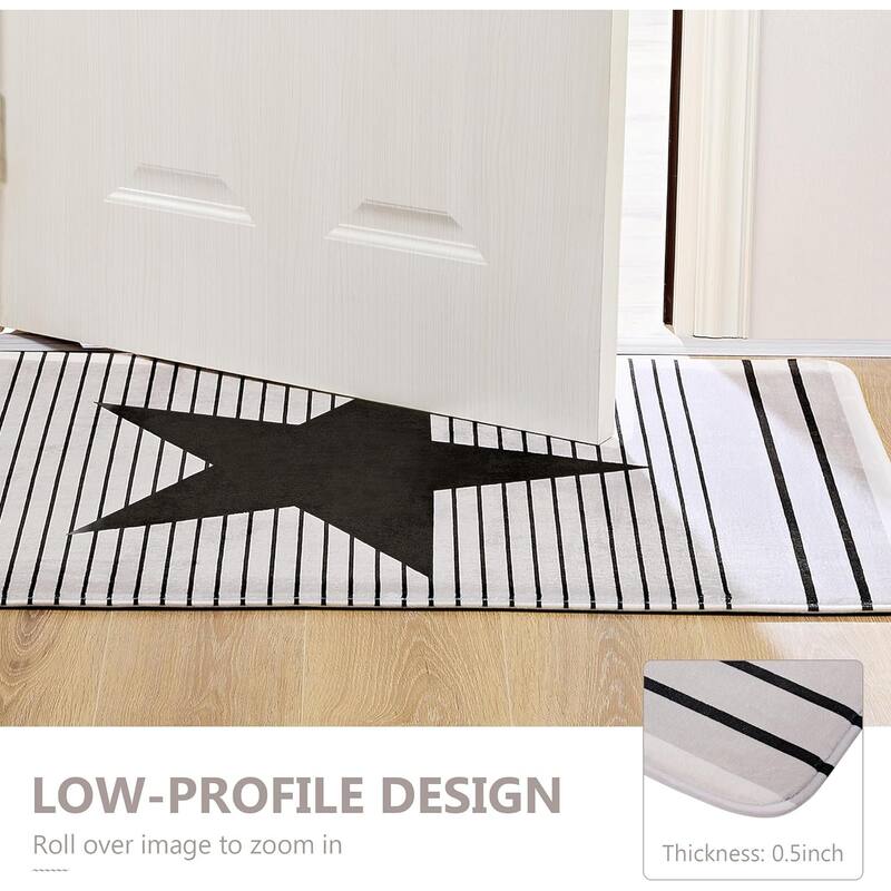 Indoor Door Mat, Front Back Outdoor Mat Rubber Backing, Low-Profile Entrance Rugs, Absorbent Resist Dirt Doormats Inside Doormat